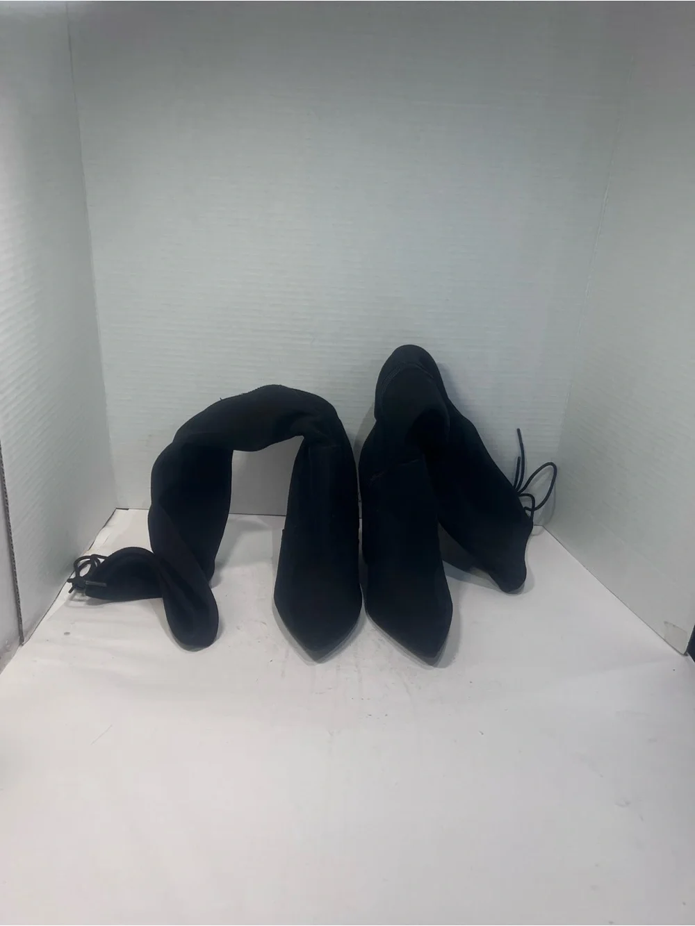 Bonnibel Black Over-the-Knee Block Heel Boots